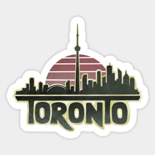 Retro Toronto Skyline Sticker